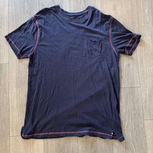 Nat-nast Men's Navy and Blue T-shirt